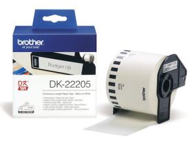 Nhãn giấy Brother DK-22205, Black on White, khổ 62mm x 30m
