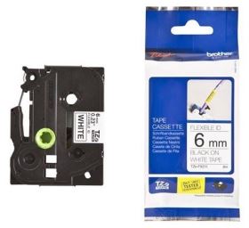 Nhãn in Brother TZE-FX211, Black on White, 6mm x 8m