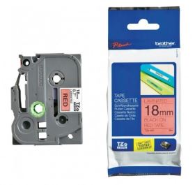 Nhãn in Brother TZE-FX441, Black on Red, 18mm x 8m