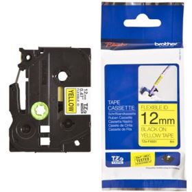 Nhãn in Brother TZE-FX631, Black on Yellow, 12mm x 8m