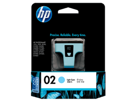 HP 02 Light Cyan Original Ink Cartridge (C8774WA)