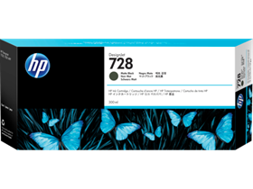 HP 728 300-ml Matte Black DesignJet Ink Cartridge (F9J68A)