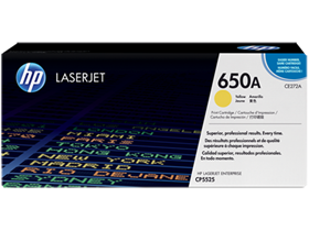 HP 650A Yellow Original LaserJet Toner Cartridge (CE272A)