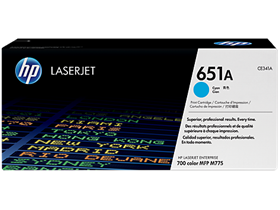 HP 651A Cyan Original LaserJet Toner Cartridge (CE341A)